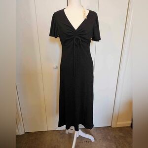 NWT Max Studio Black Shortsleeve Midi Dress